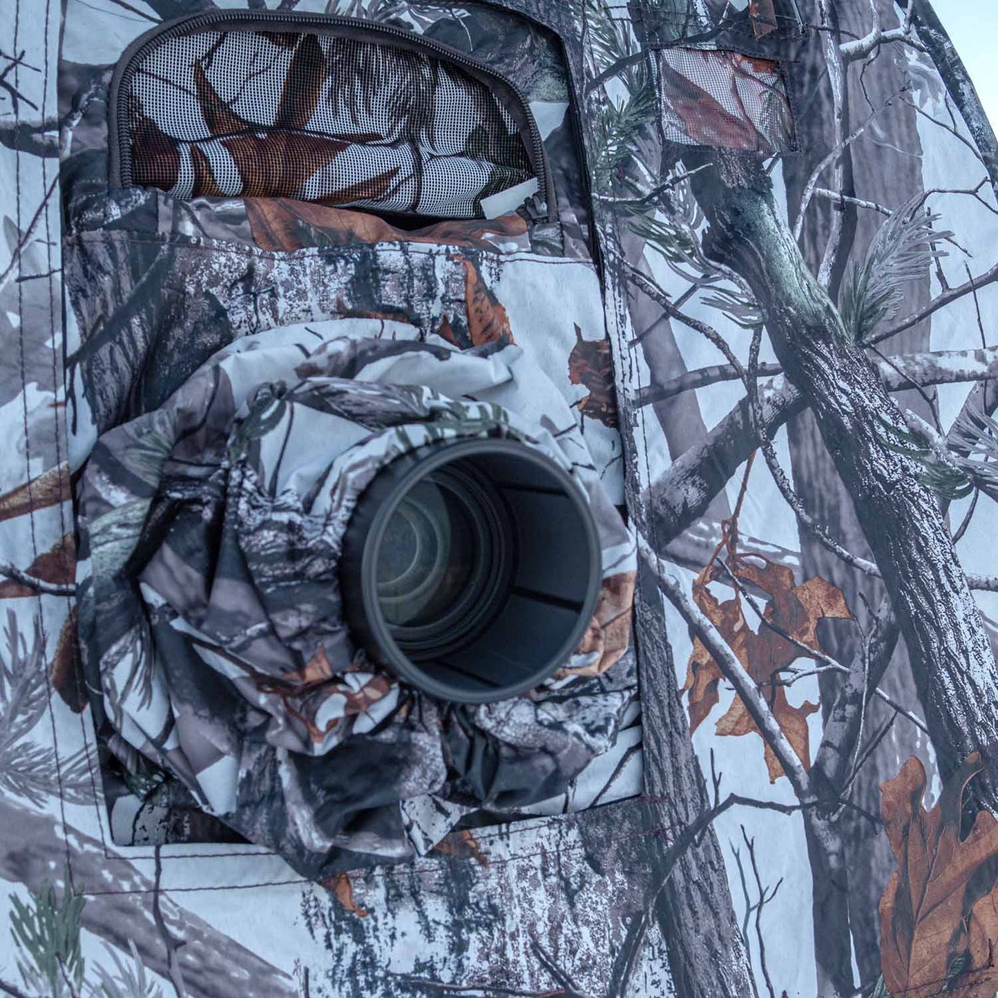 Buteo Photo Gear snoot lens cover sneeuw voor schuiltent