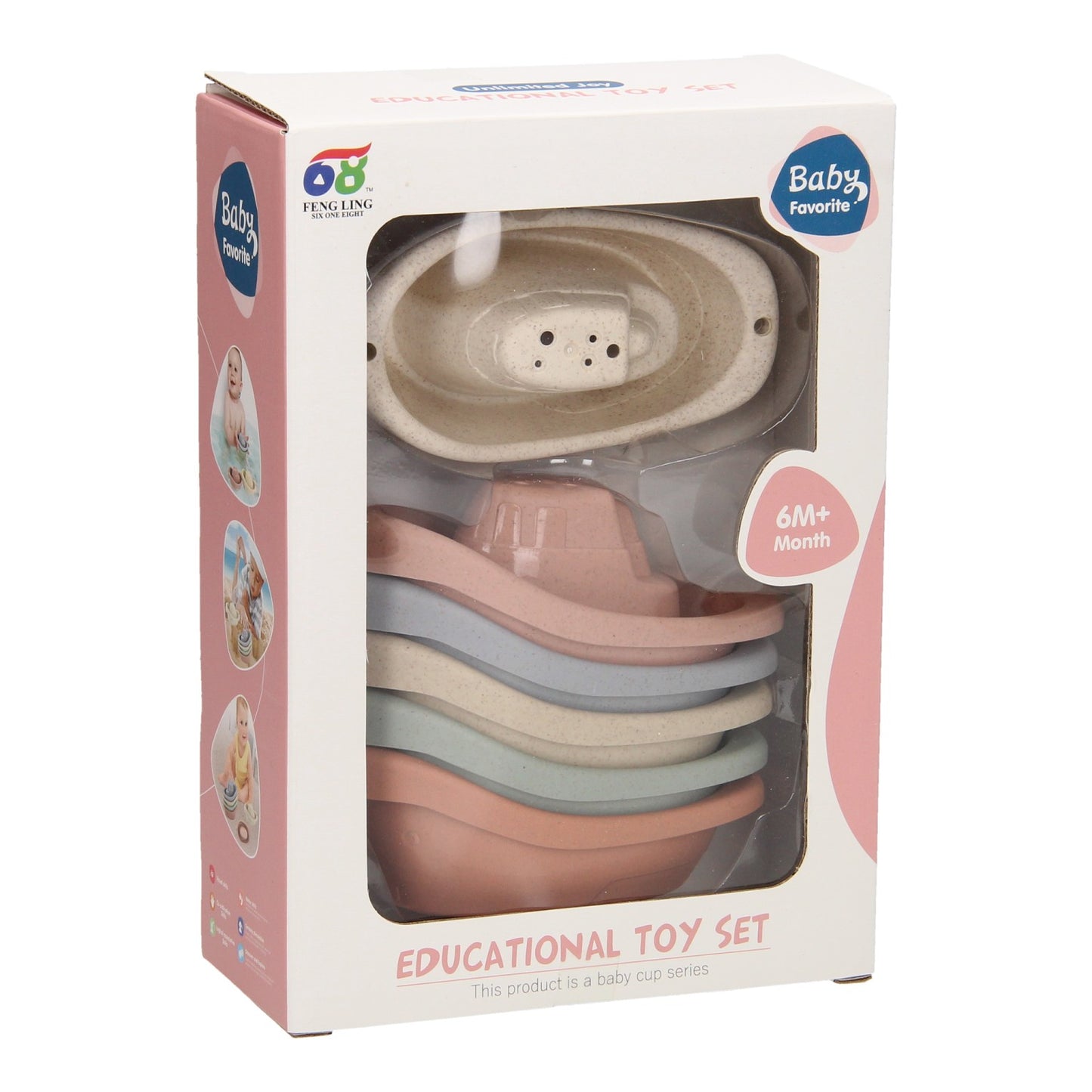 Lobbes Badbootjes pastel, 6dlg.