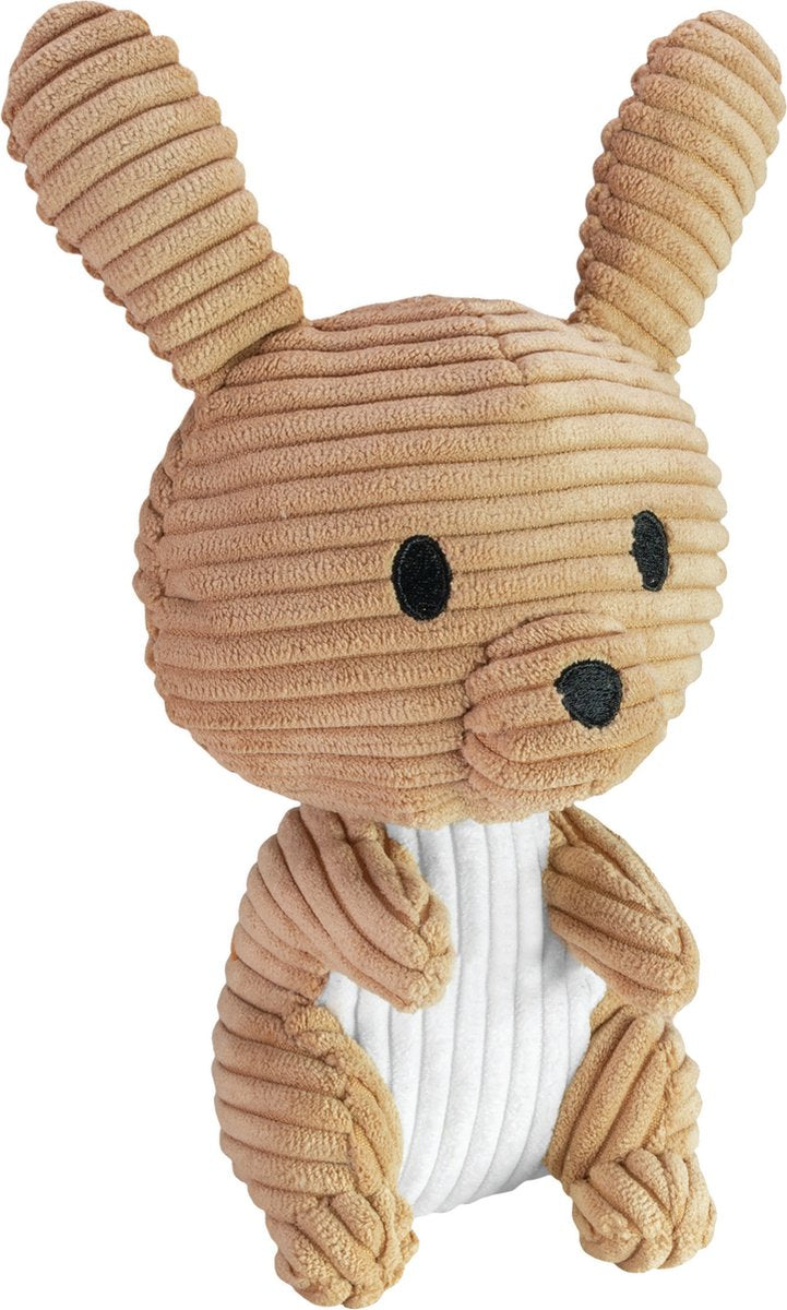 Lumo Stars Lumo velvet bunny rattle met rammelaar - classic - 15cm