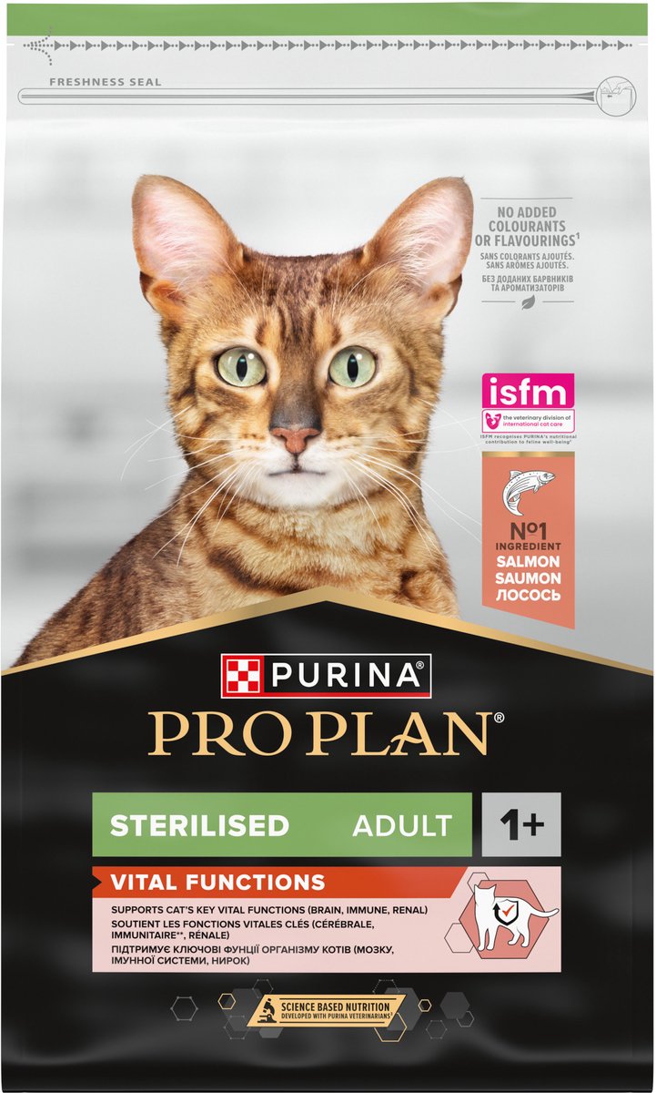 Pro Plan sterilised adult vital functions - kattenvoer droogvoer - zalm - 10 kg