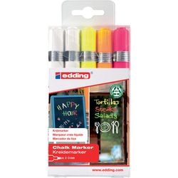 Krijtstift Edding E4095 kleur assortiment pak 5 stuks