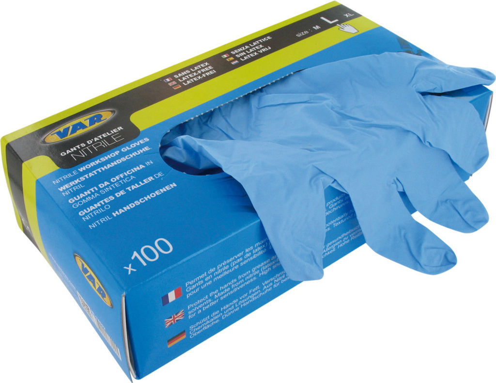 VAR Handschoen nitril latex-vrij l bl ds a 100
