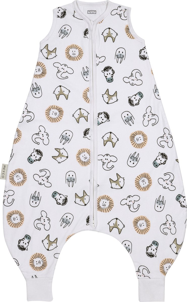 Meyco baby animal baby zomer slaapoverall jumper - multicolour - 104cm - 0.5 tog