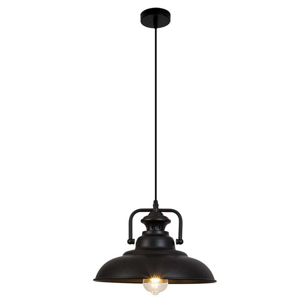 Homestyle Pro mk103-bb industriële hanglamp 38x21 cm zwart metaal