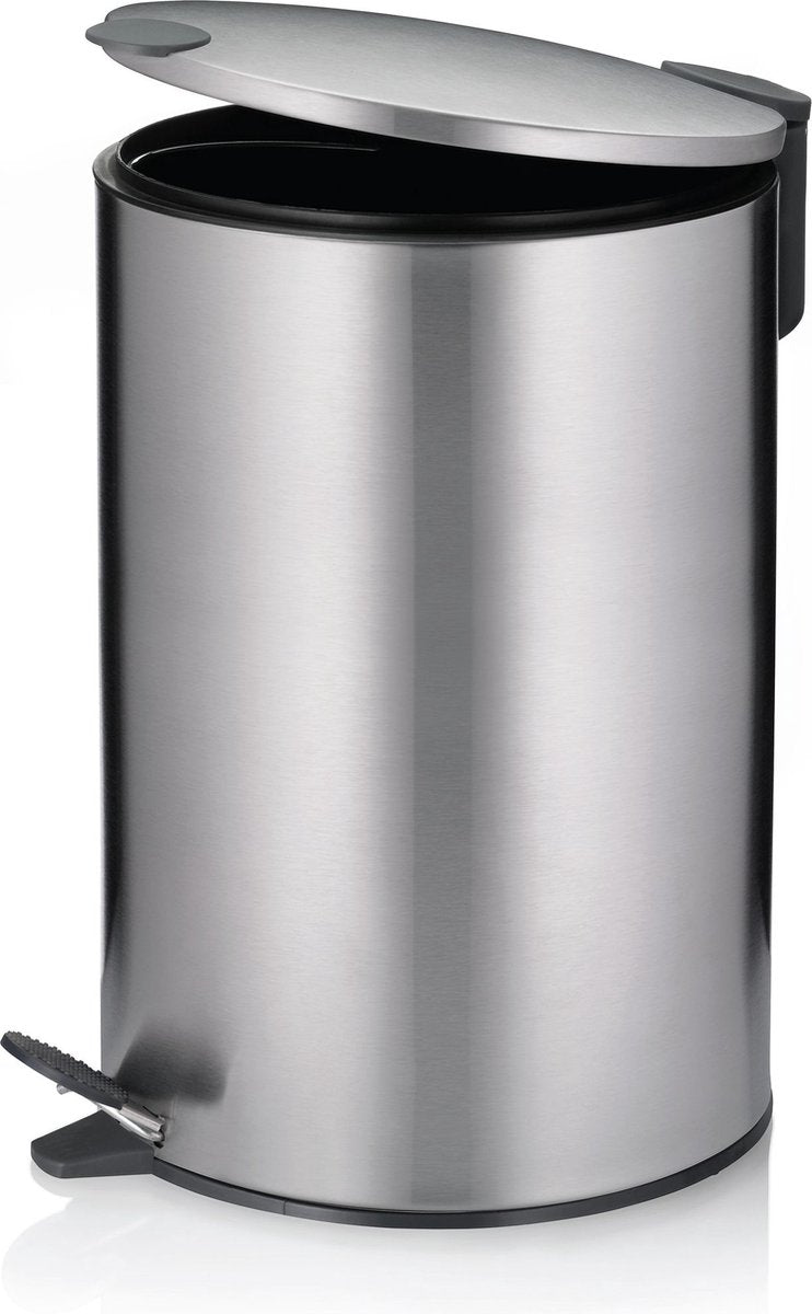 Kela Pedaal afvalemmer, 12 l, zilver - | mats