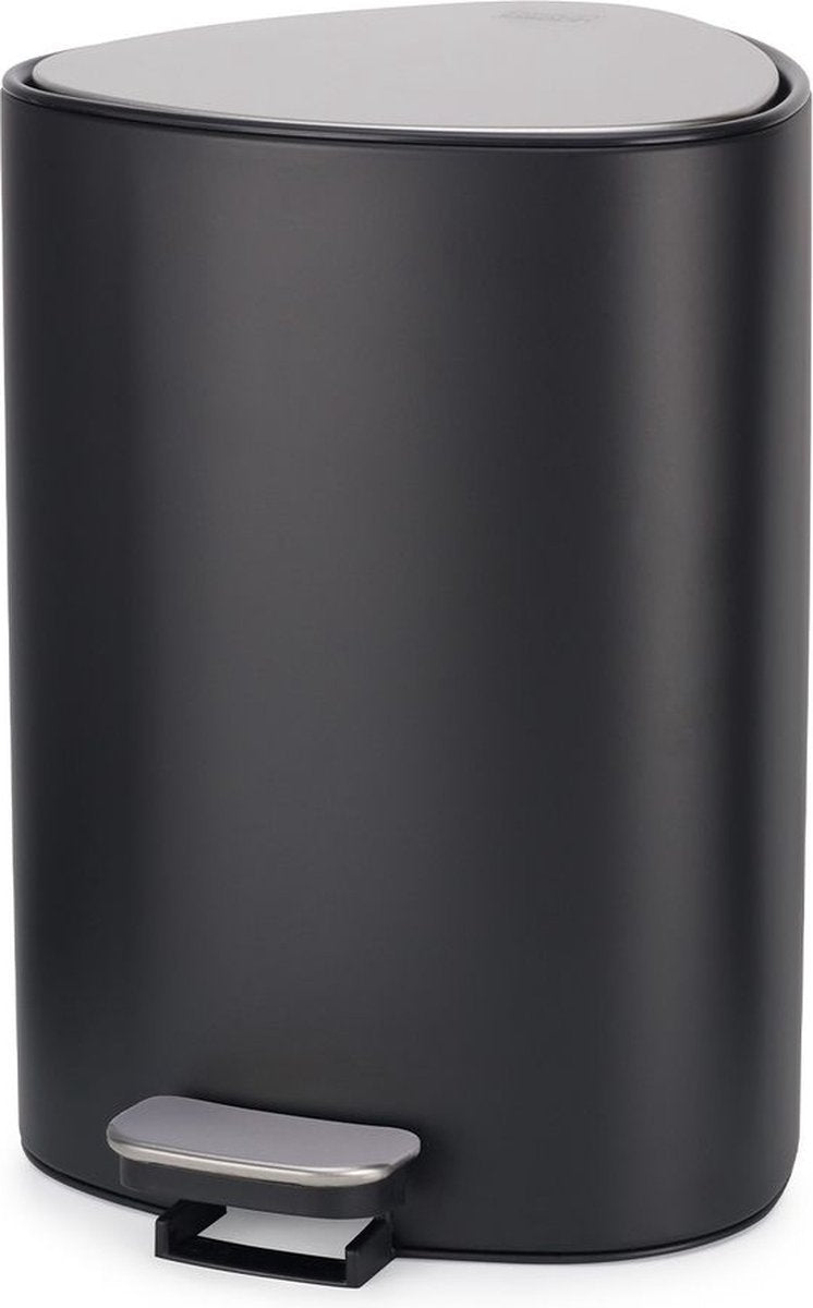 Joseph Joseph prullenbak – luxe soft-close pedaalemmer met binnenemmer opbergvak voor vuilniszakken - matt black