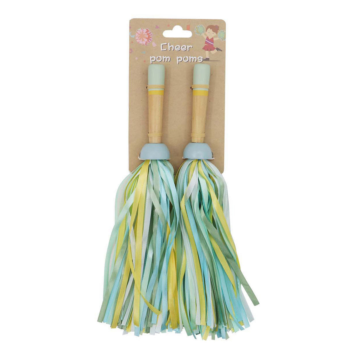 Houten Cheerleader Poms, 2st.