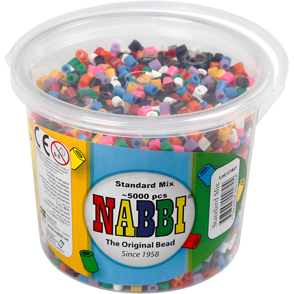 Creativ Company Https: www.cchobby.nl strijkkralen-afm-5x5-mm-gatgrootte-2-5-mm-medium-standaardkleuren-5000-stuk-1-emmer