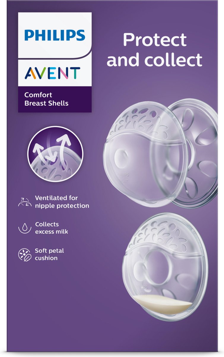 Philips Avent borstschelpen - 2 stuks ( hygiënisch verpakt) - lekschalen - scf157 02