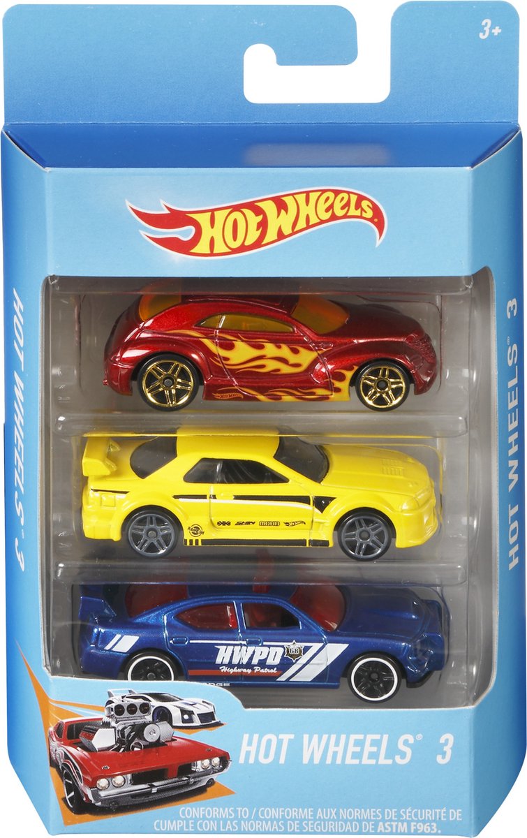 Hot Wheels diecast 3 pak autoset