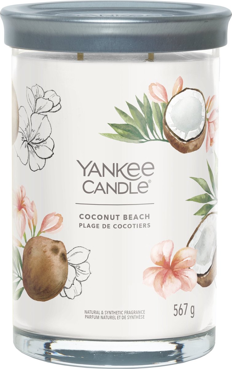 Yankee Candle - coconut beach large tumbler geurkaars - 100 branduren - twee lonten