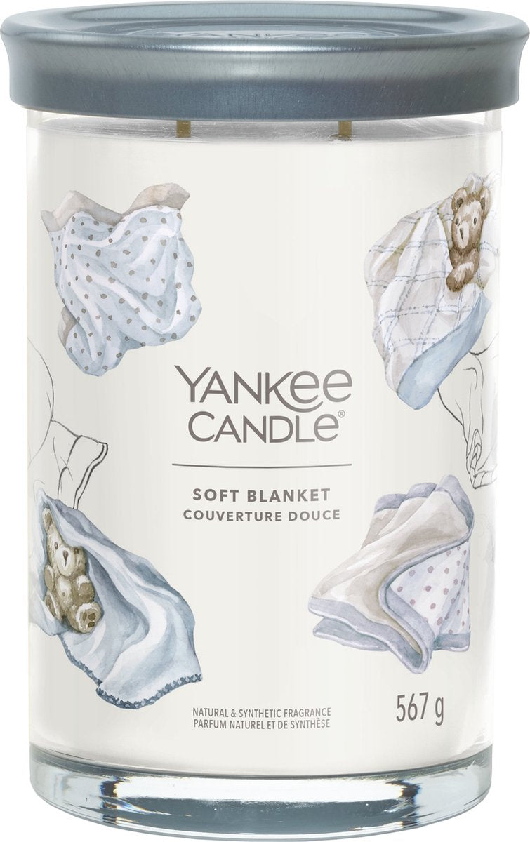 Yankee Candle - soft blanket large tumbler geurkaars - 100 branduren - twee lonten
