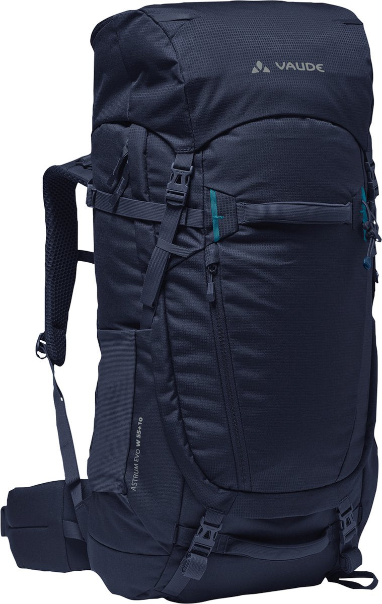 Vaude trekkingrugzak toeristische rugzak women's astrum evo 55 + 10 eclipse donkerblauw