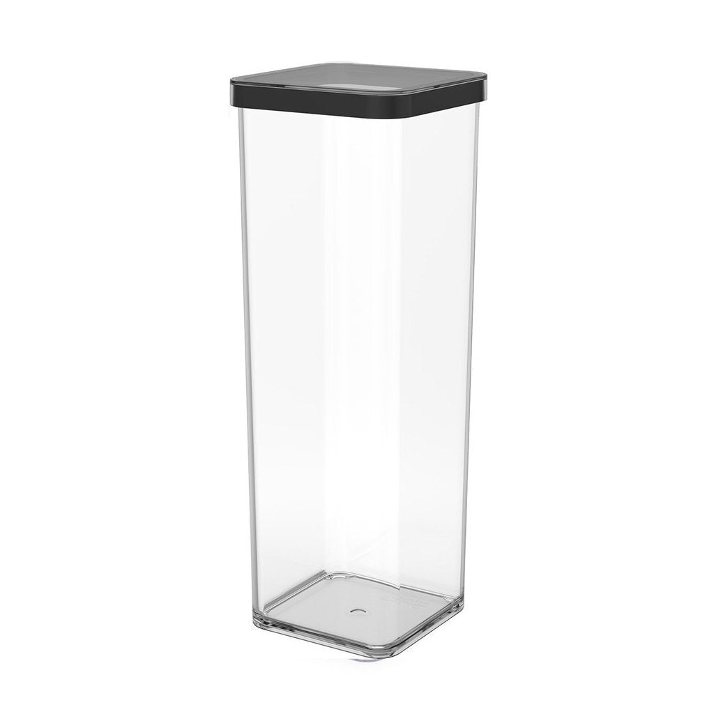 Rotho loft bewaardoos 10x10x28.5 cm 2l zwart transparant