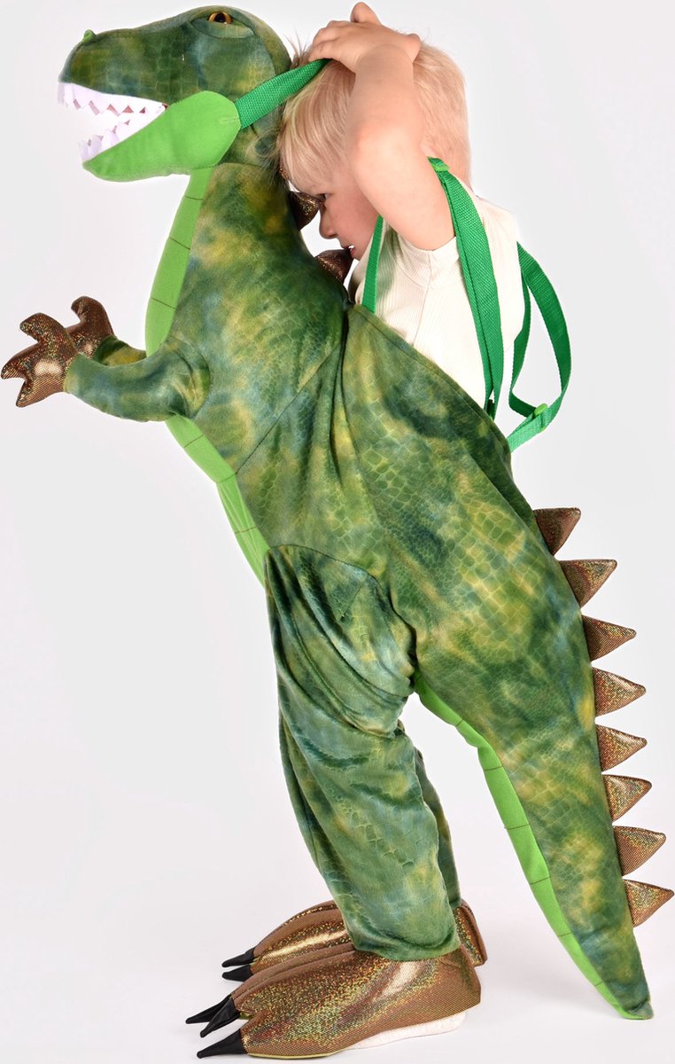 Den Goda Fen dinosaurus verkleedkostuum jump-in 90x90 cm 3-8 jaar.