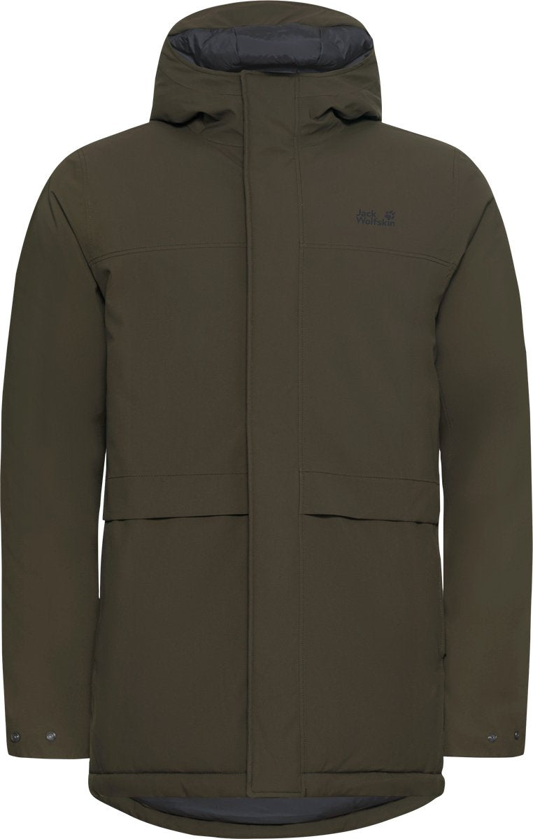 Jack Wolfskin cold camp coat m heren outdoorjas - obsidian moss
