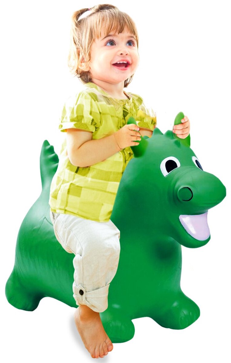 Jamara skippybal - 460315 skippydier draak - groen - junior met pomp