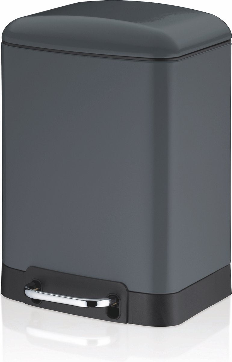Kela Afvalemmer, rvs, donker grijs, 6 l - | davino