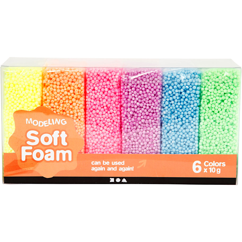 Creativ Company Https: www.cchobby.nl soft-foam-neon-kleuren-6x10-gr-1-doos