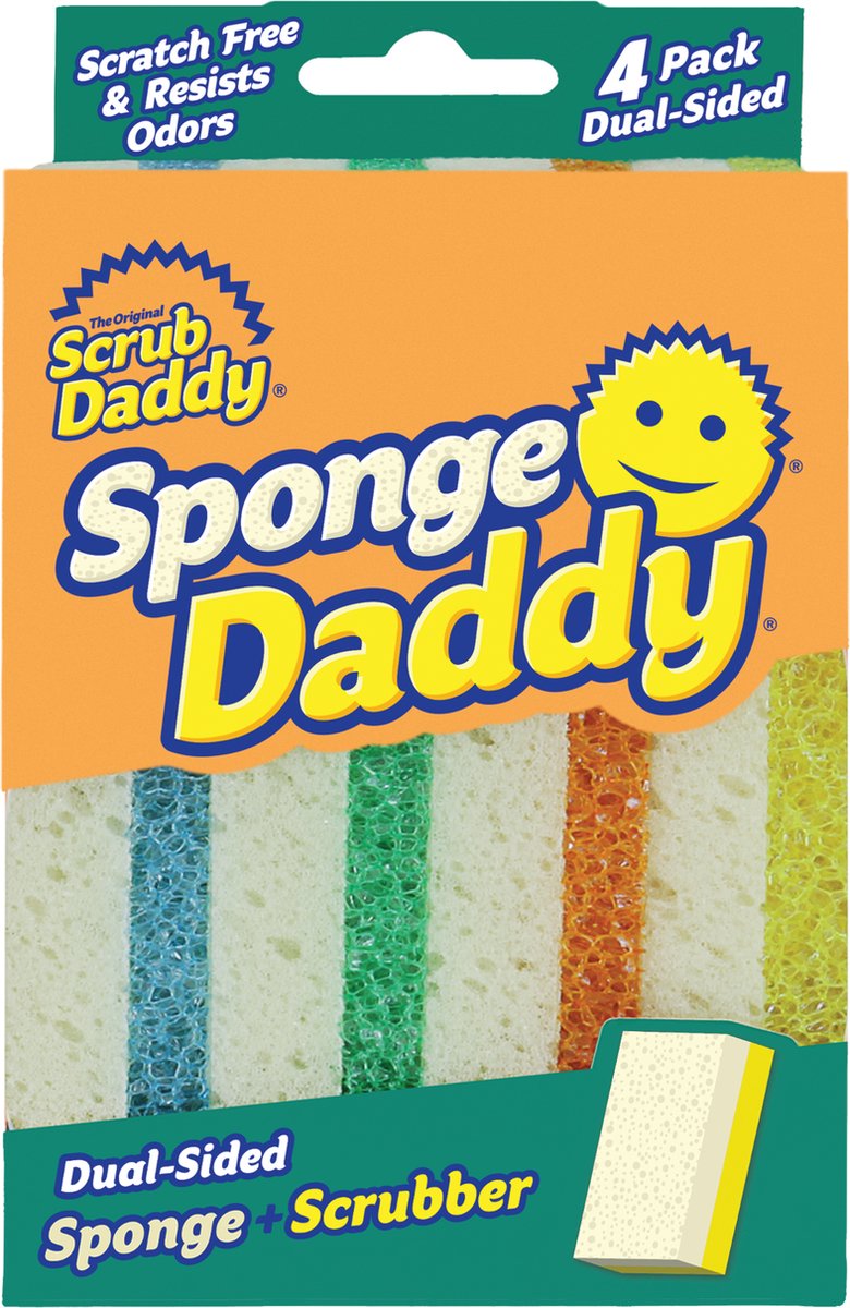 Scrub Daddy schuurspons - sponge daddy - 4 kleuren