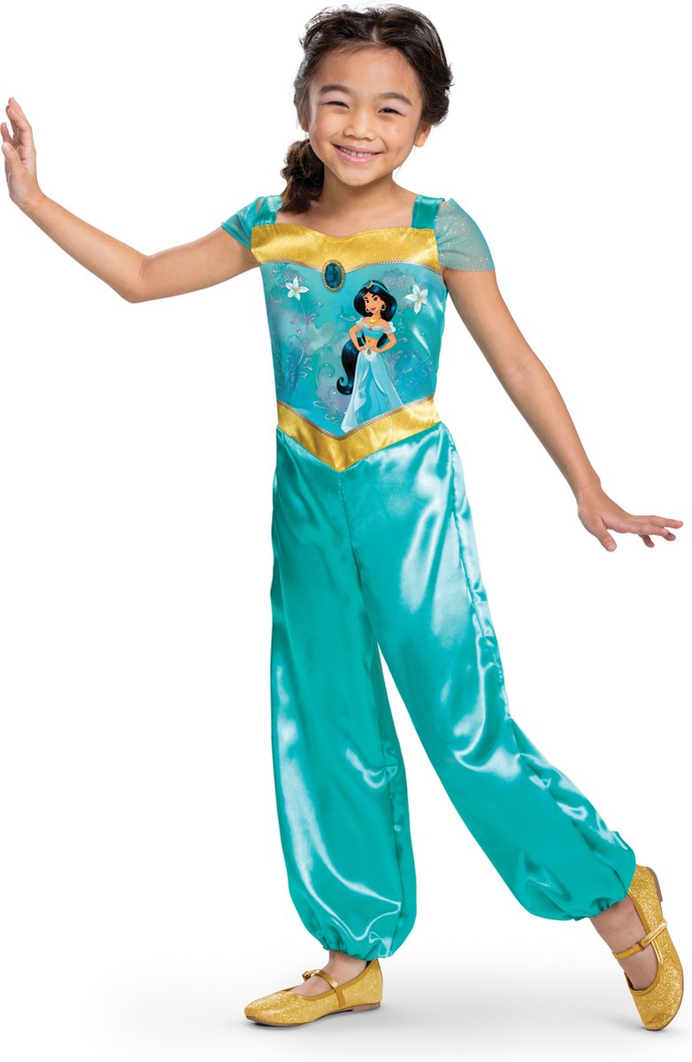 Disguise Disney prinses - aladdin, jasmine basic plus , maat s (5 - 6 jaar), meisjes
