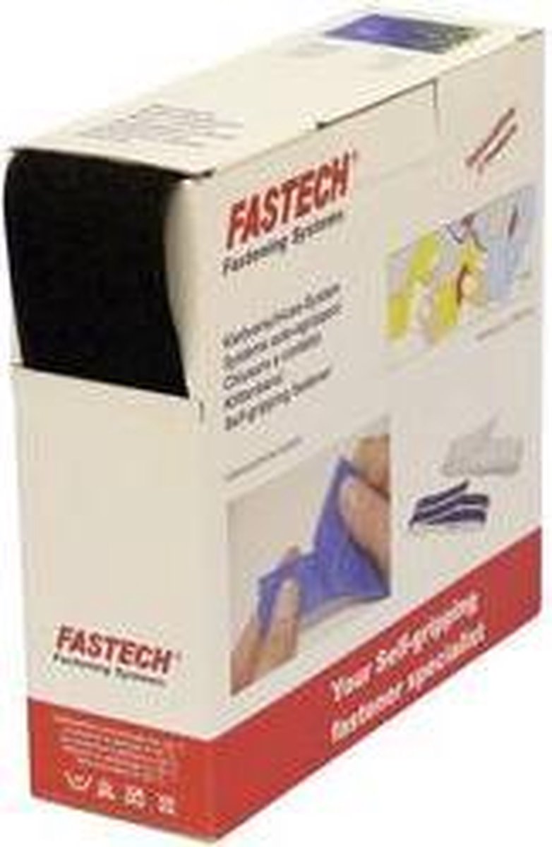 FASTECH® b50-std-l-999910 klittenband om op te naaien lusdeel (l x b) 10 m x 50 mm zwart 10 m