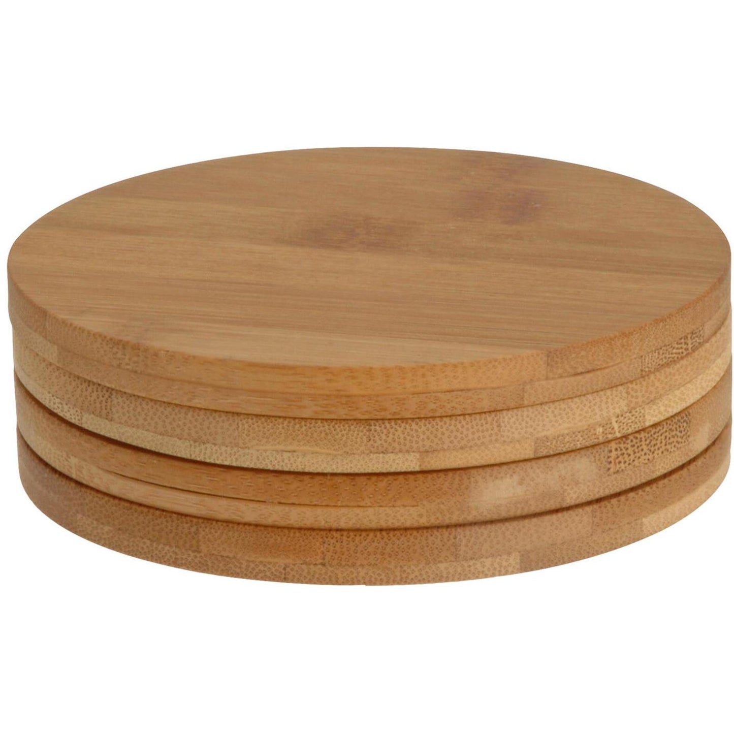 Excellent Houseware Onderzetterset bamboe 4-delig ø11,5cm