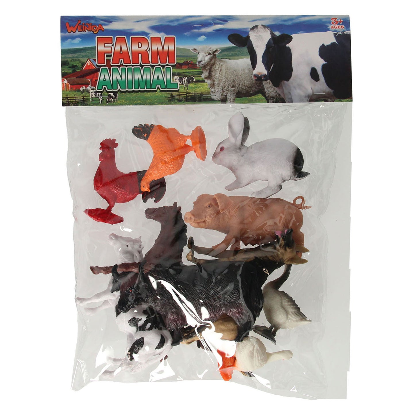 Lobbes Speelgoed BV Boerderijdieren, 10st.