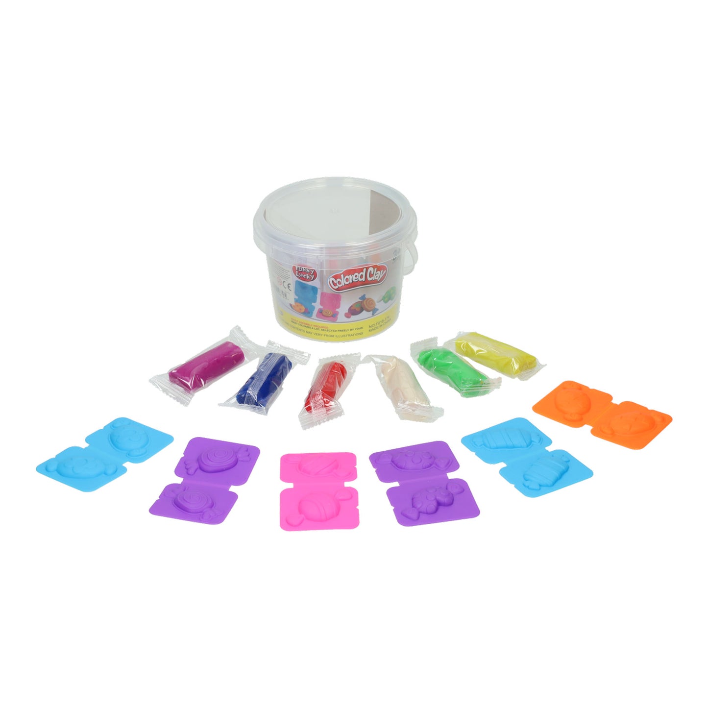 Kleiset in Opbergbox Snoepjes Maken - 6 Kleuren Klei