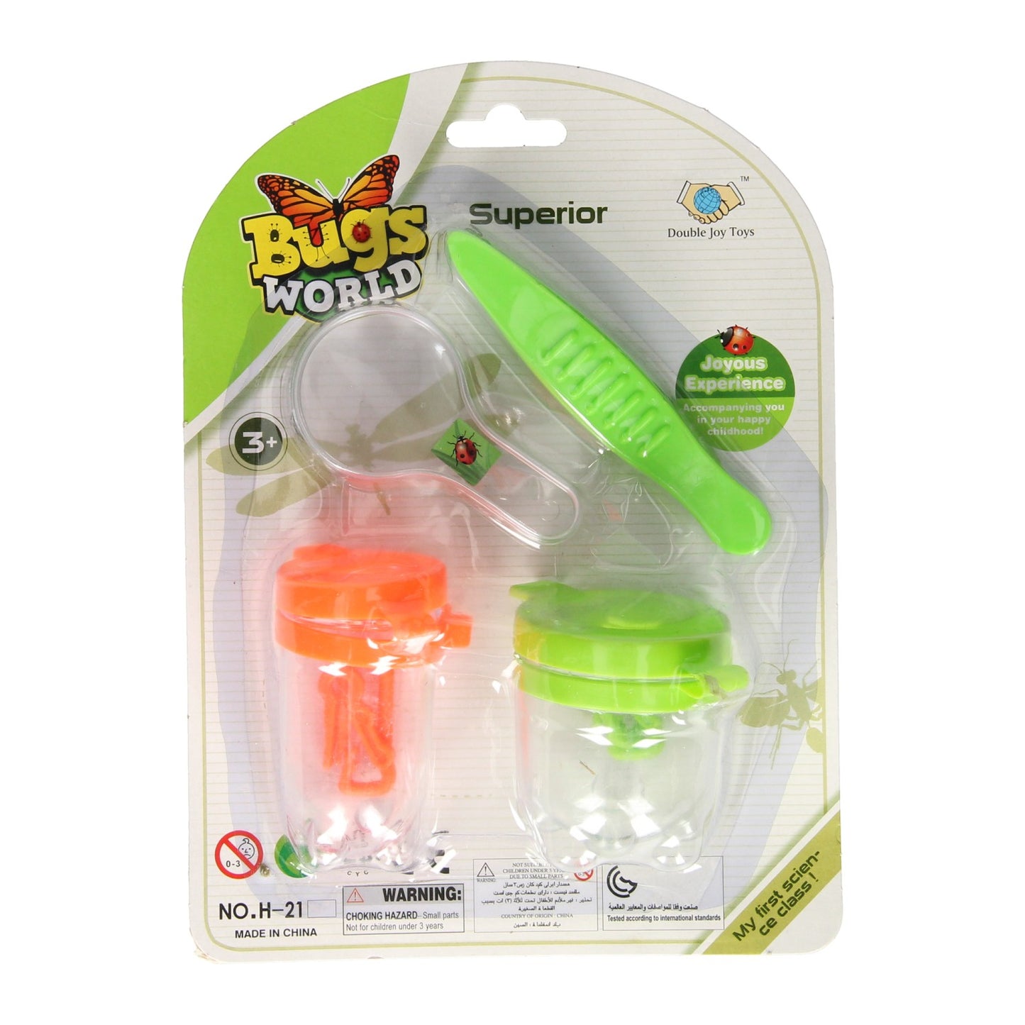 Lobbes Bugs world insectenpotjes en vergrootglas