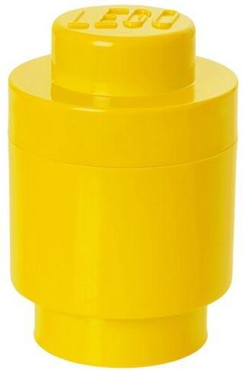 LEGO - opbergbox brick 1 rond - polypropyleen - geel