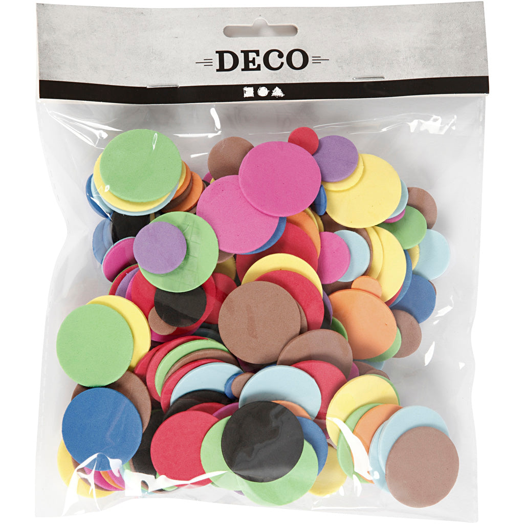 Creativ Company Https: www.cchobby.nl eva-foam-cirkels-d-12-20-32-mm-diverse-kleuren-300-div-1-doos