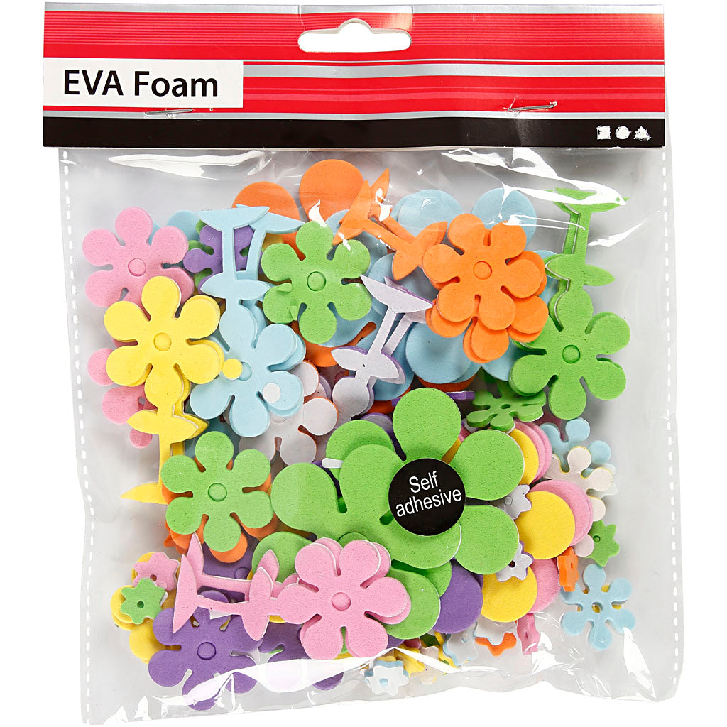 Creativ Company Https: www.cchobby.nl eva-foam-vormen-bloemen-afm-10-60-mm-dikte-2-mm-diverse-kleuren-100-stuk-1-doos