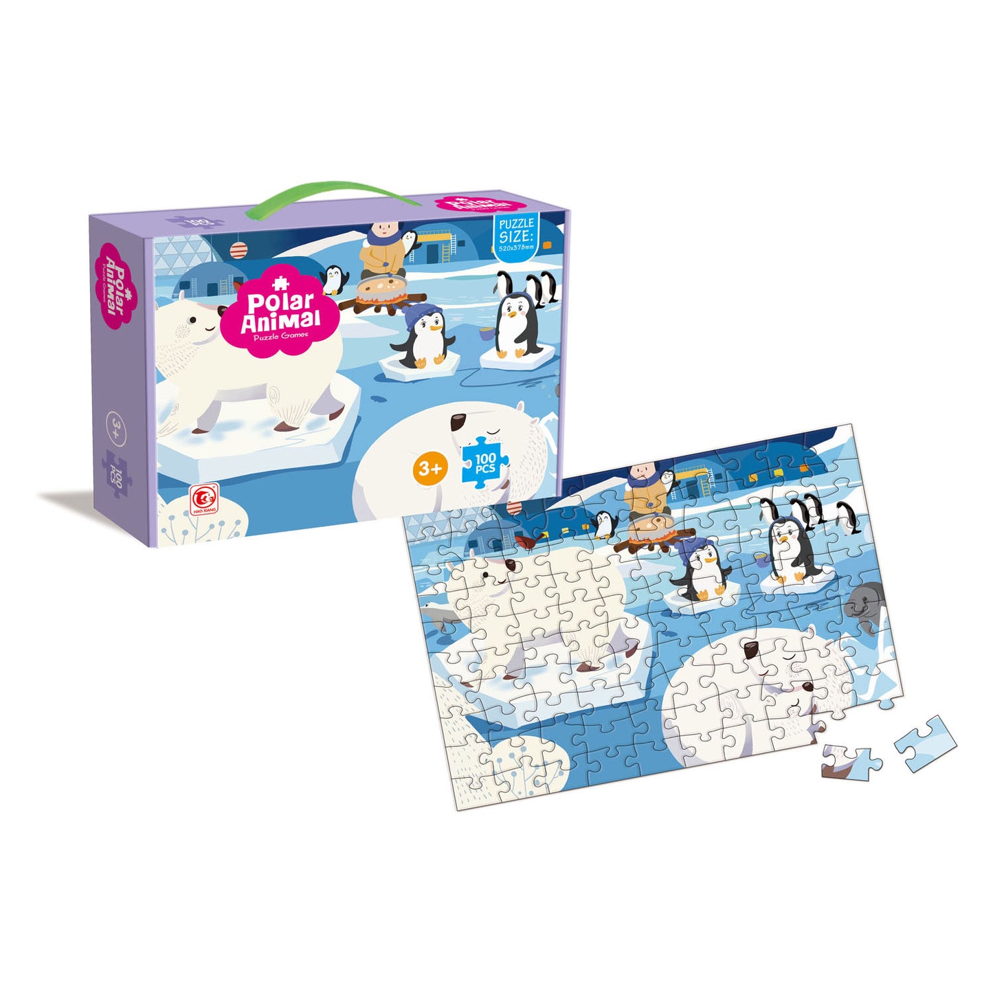 Lobbes Speelgoed BV Kinder legpuzzel zuidpool, 100st.