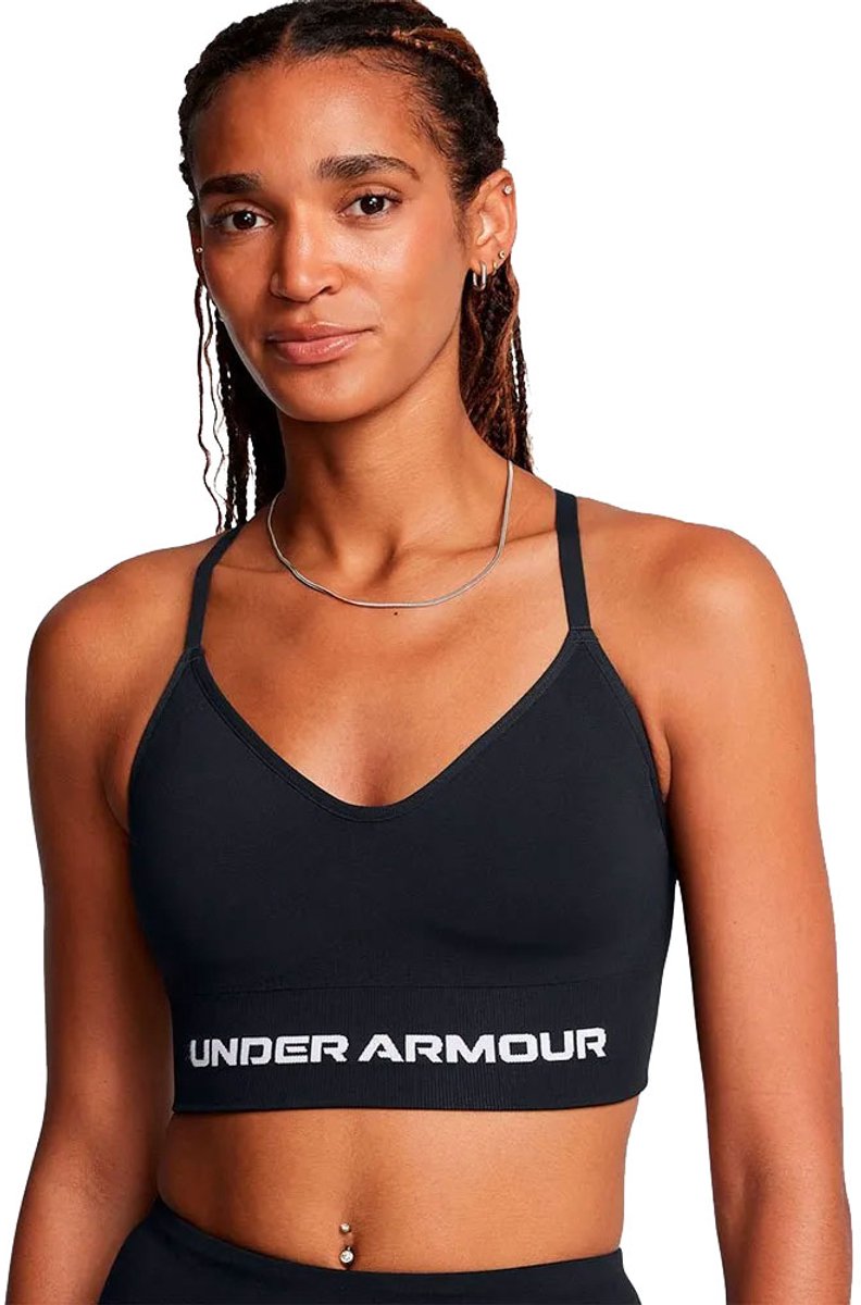 Under Armour vanish seamless low bra dames sportbeha - zwart