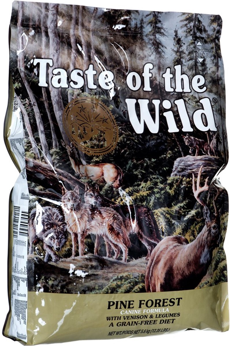 Taste Of The Wild pine forest – droogvoer voor honden – hert lam – graanvrij – 5,6 kg