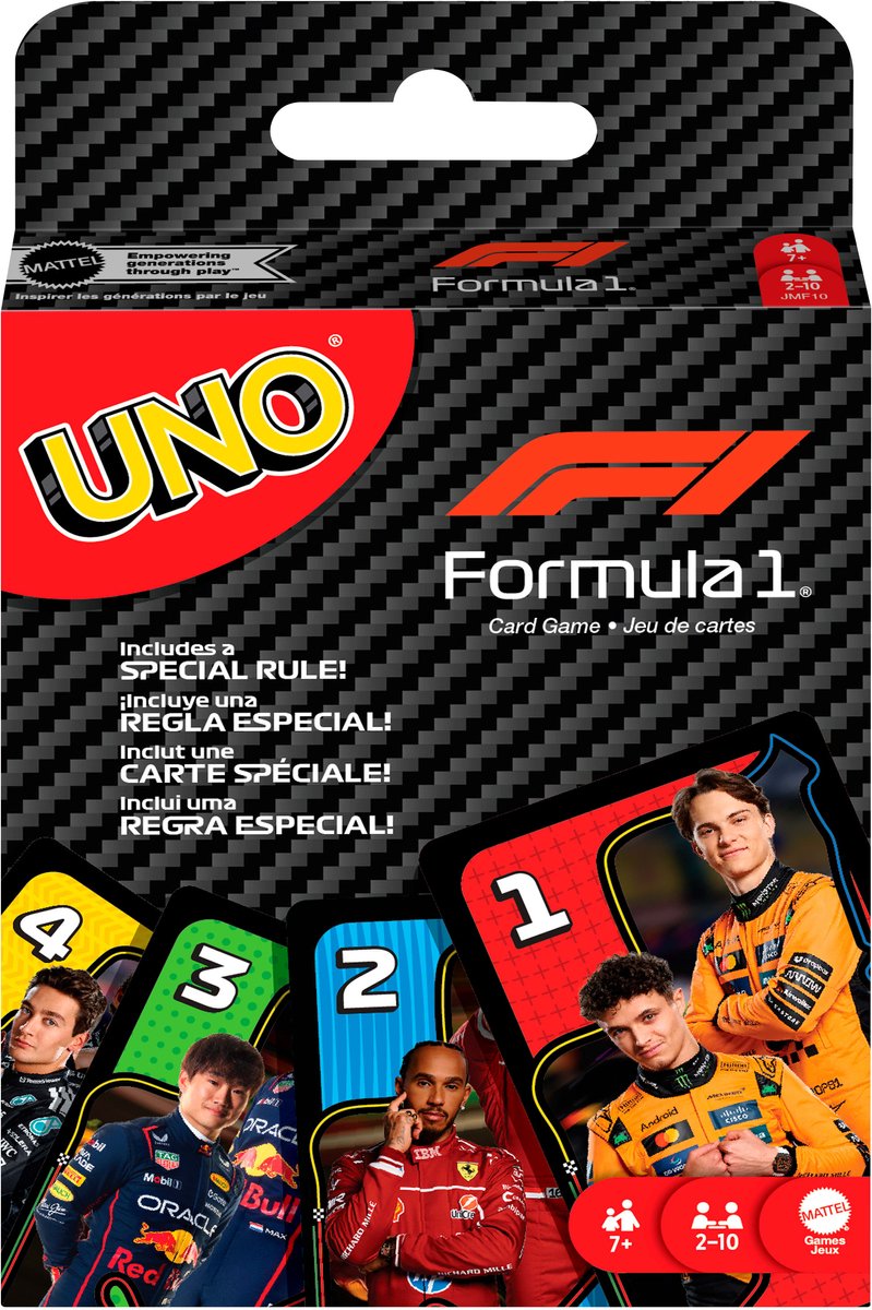 Mattel Games uno f1 - kaartspel