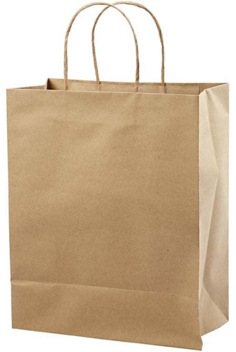 Creativ Company papieren tassen 26x13 cm kraft 10 stuks
