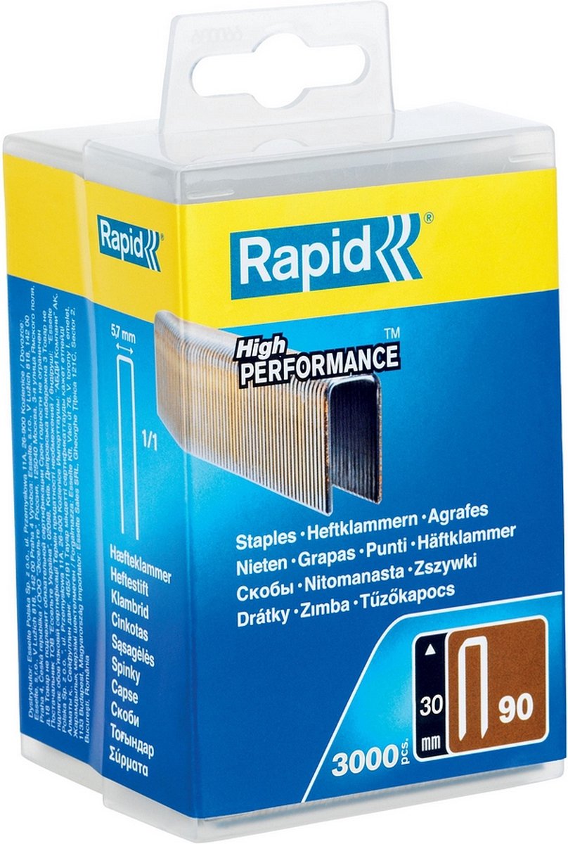 Rapid Nr. 90 smalrugnieten 30 mm, 3.000 stuks - 5000125