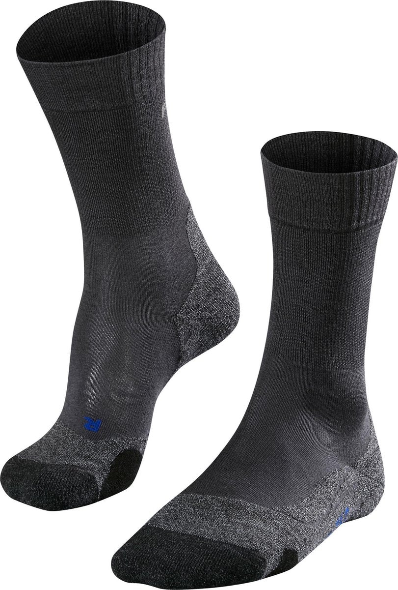 FALKE tk2 cool anti-blaar dik lyocell functioneel materiaal wandelsokken heren grijs - maat 39-41