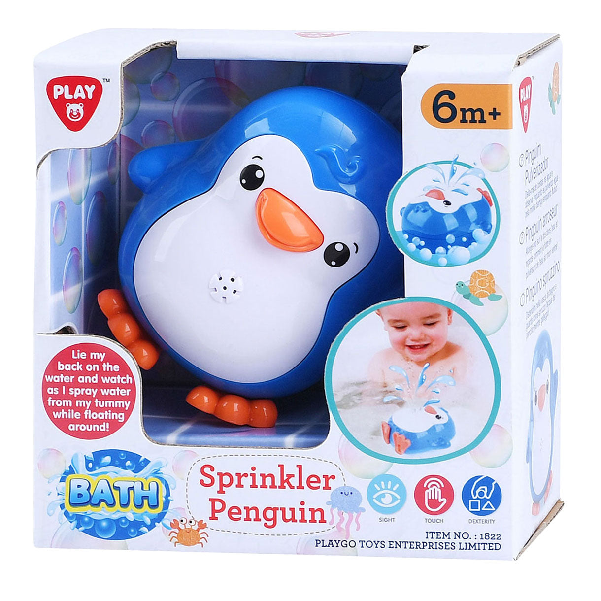 Playgo badspeelgoed spetterende pinguin