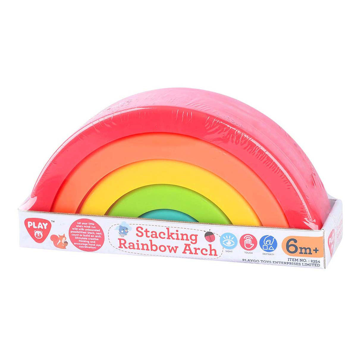 Playgo Toys Enterprises Limited Playgo stapel regenboog kleur - 5dlg.