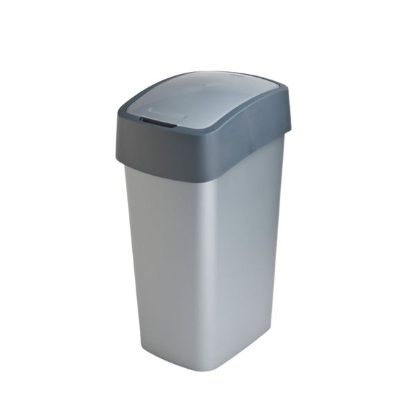 Curver afvalbak 50 liter flat antraciet (1 stuk)