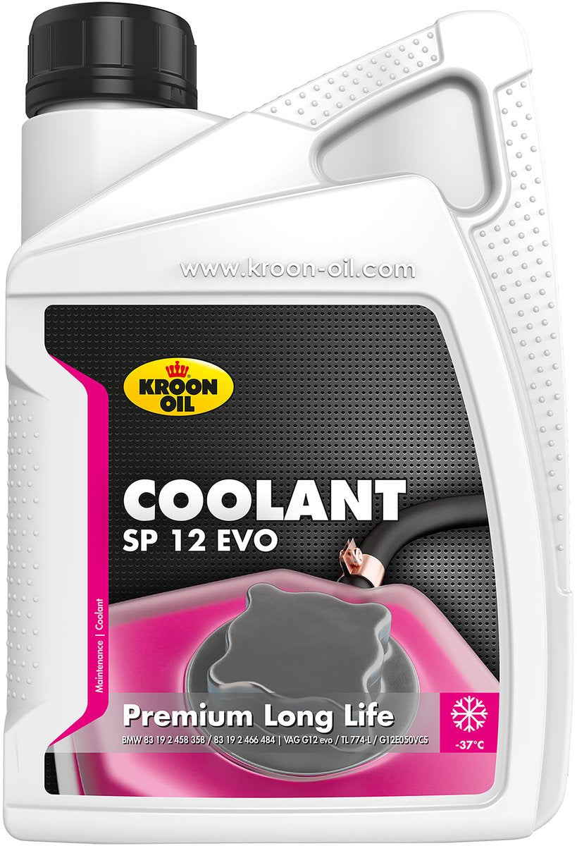 Kroon-Oil - koelvloeistof sp 12 evo - vorstbescherming -38°c - 1 liter - roze