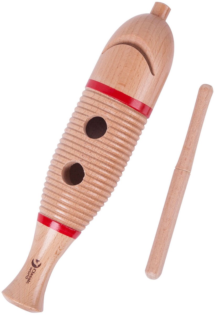 Lobbes Speelgoed BV Classic world maxi guiro met stok