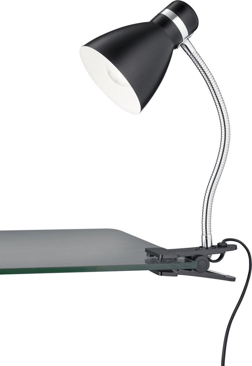 RL LIVE YOUR LIGHT Reality harvey - klemlicht - zwart mat - excl. 1x e27 4w