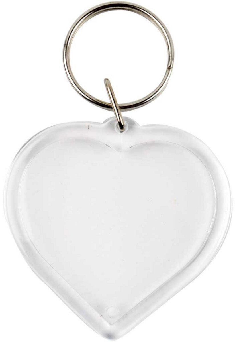 Creativ Company hart sleutelhanger 40x40 mm 25 stuks