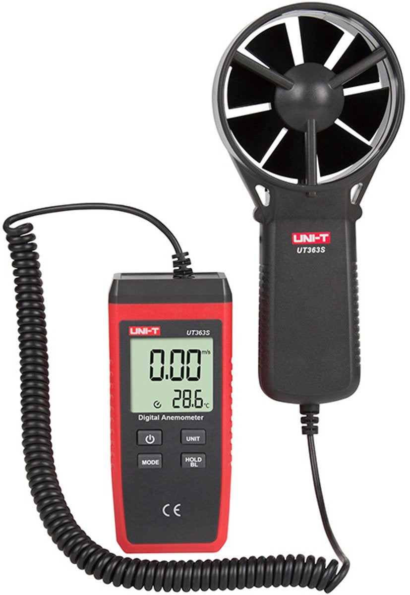 UNI-T ut363s professionele digitale anemometer windmeter voor windsnelheid en temperatuur met lcd display