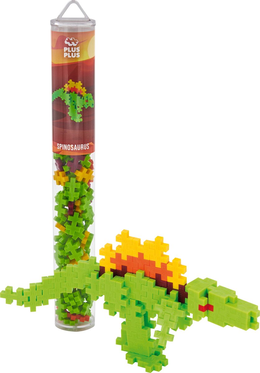Plus-Plus tube spinosaurus dinosaurus 100 delige bouwset - 4238 - bouwspeelgoed - constructiespeelgoed - set met bouwstenen - vanaf 5 jaar