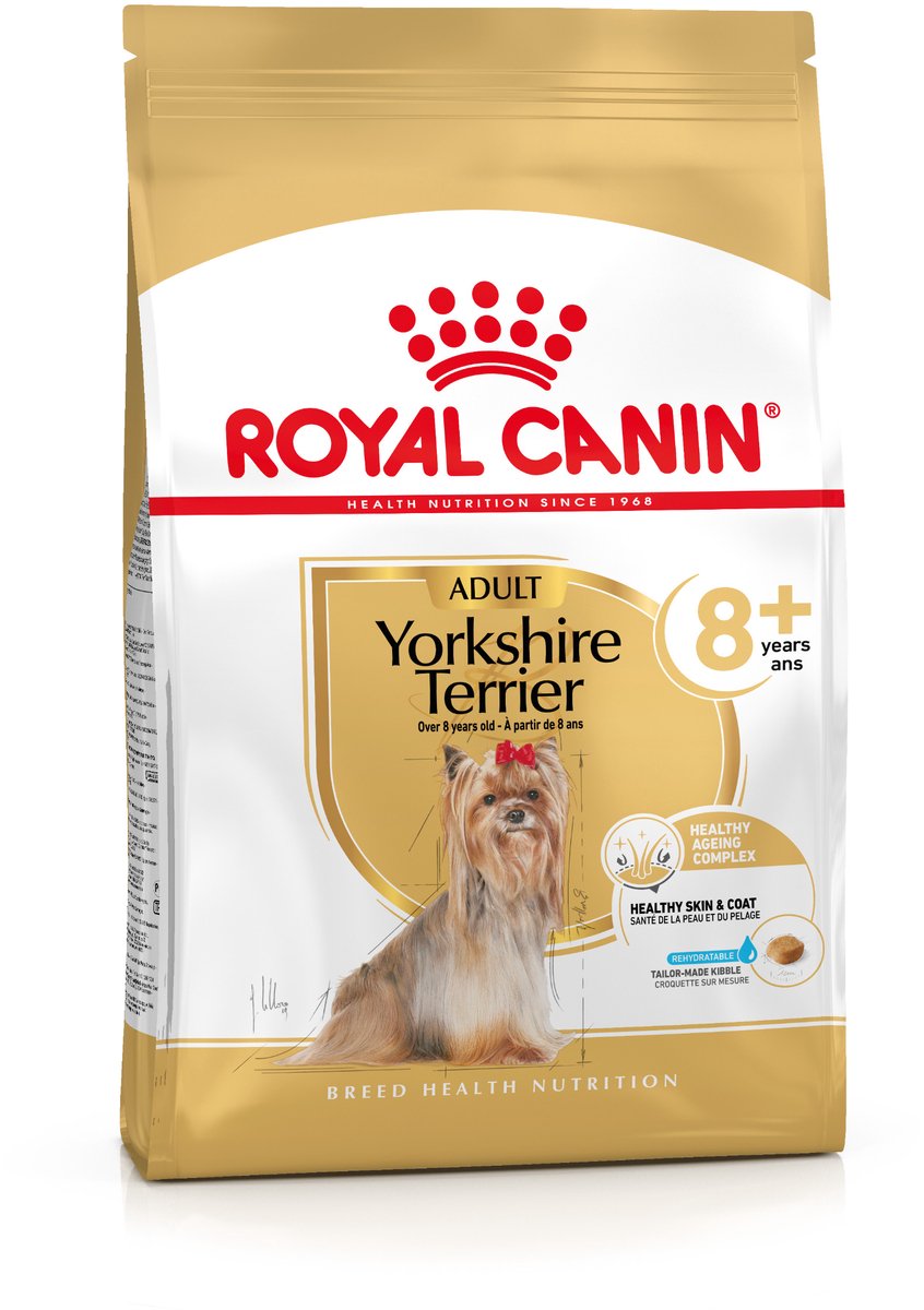 Royal Canin - yorkshire terrier senior voeding - 8+ jaar - 3kg - ondersteunt gezondheid